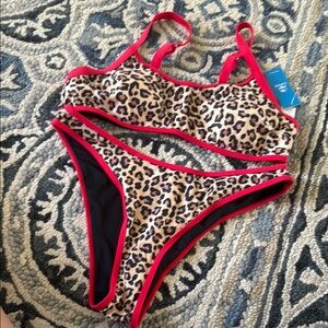 NWT Cupshe Leopard Print Bikini Set